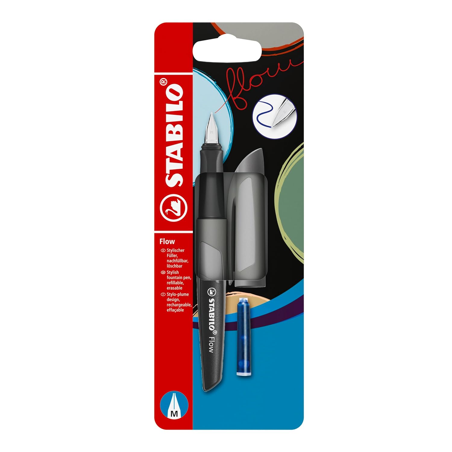 Flow, Stylo Plume, Rechargeable, Collection Flow MONOCHROME, Gris ...