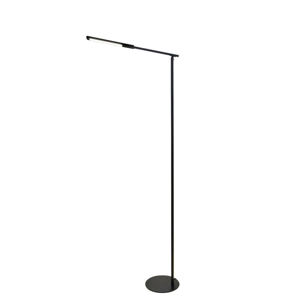 Ideal - Regulowana czarna lampa podłogowa LED z metalu wys. 130 cm Fabas Luce - Zintegrowane oświetlenie LED 10 W CCT (3000 K 4000 K 5000 K 6000 K)