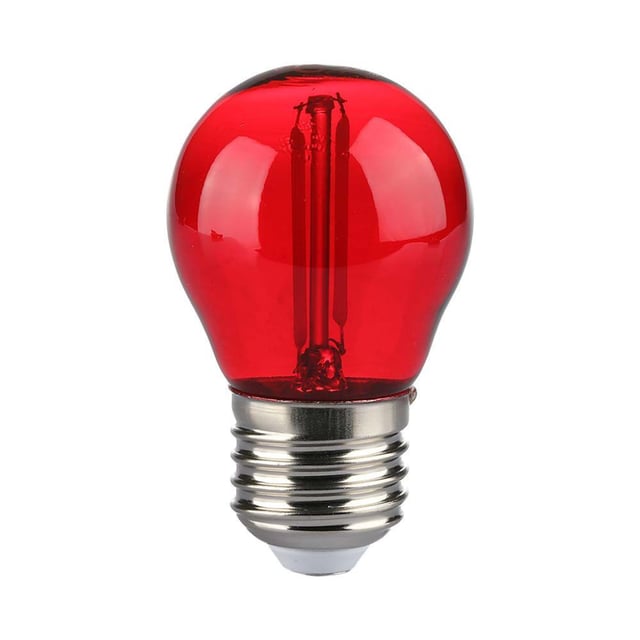 Ampoule LED E27 2W G45 Filament Couleur Rouge