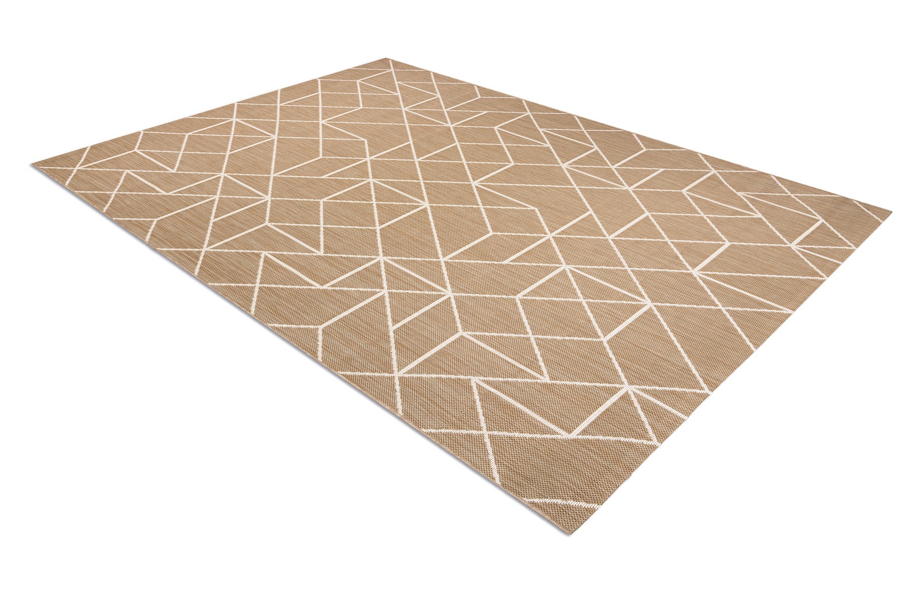 Dywan sizal FLAT 48959265 Geometryczny naturalny beż sznurkowy 80x150 cm - 3