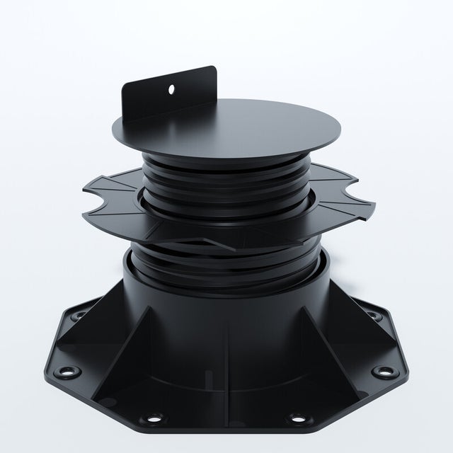 PLOT RÉGLABLE DE 60 À 138 MM POUR TERRASSE BOIS ET COMPOSITE - Coloris - Noir