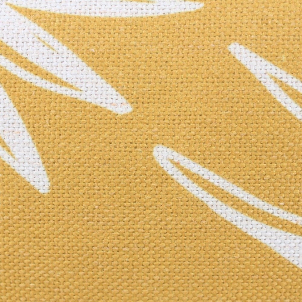 Coussin déperlant & anti uv fleuri jaune 50x30cm - Ornami - 6