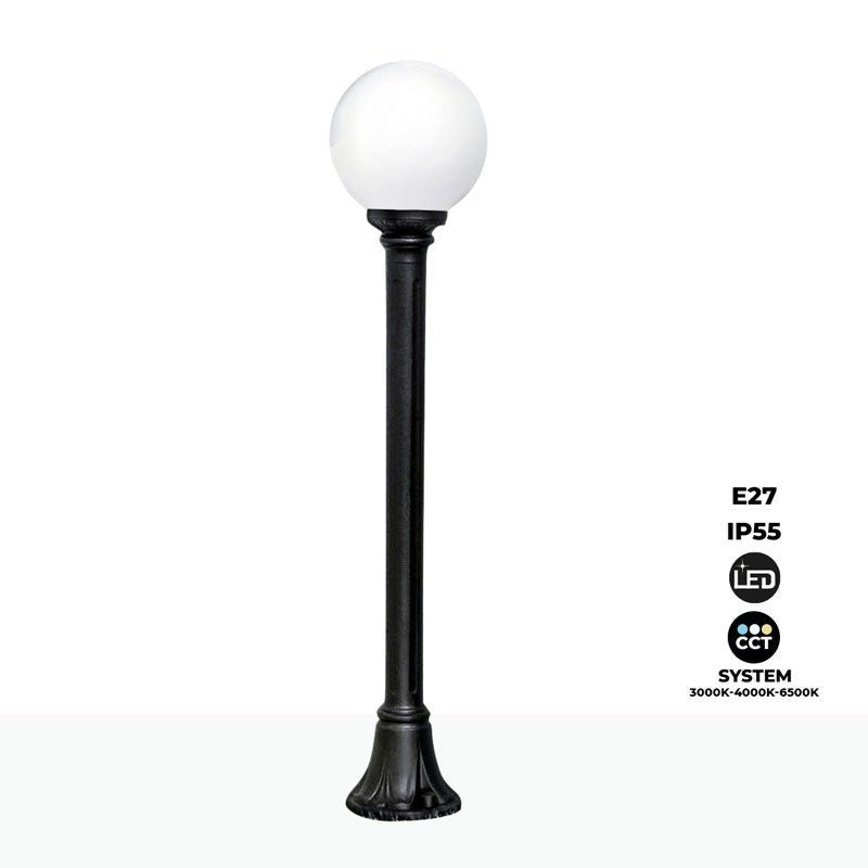 Barcelona Led  Farola Exterior Fumagalli Led Globo Mizar/G250 8.5W E27, Cct, Negro , Leroy Merlin