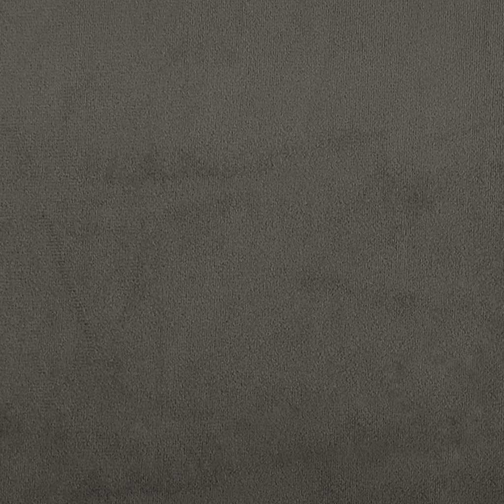 Cadre de lit sans matelas gris foncé 180 x 200 cm velours - 8