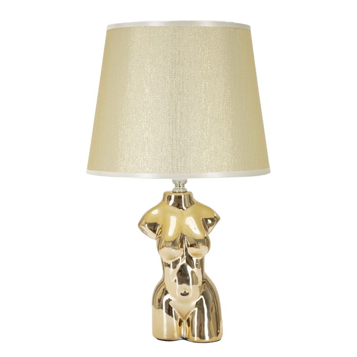 Lampa Stołowa Kobieta 1, Ceramika, Złoto, Seven Design