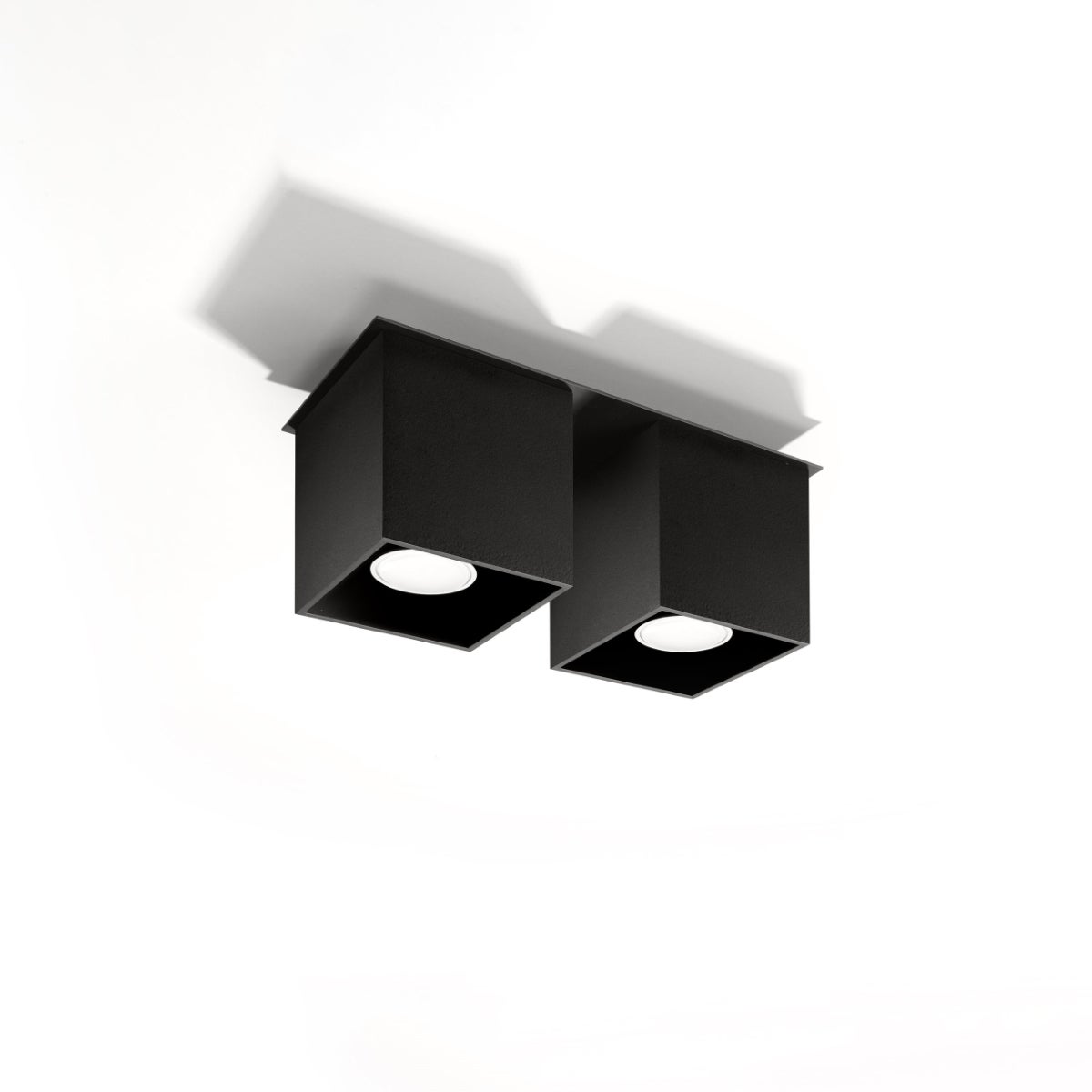 Plafon QUADX 2 czarny LED 4000K - 26x11x12cm Sollux