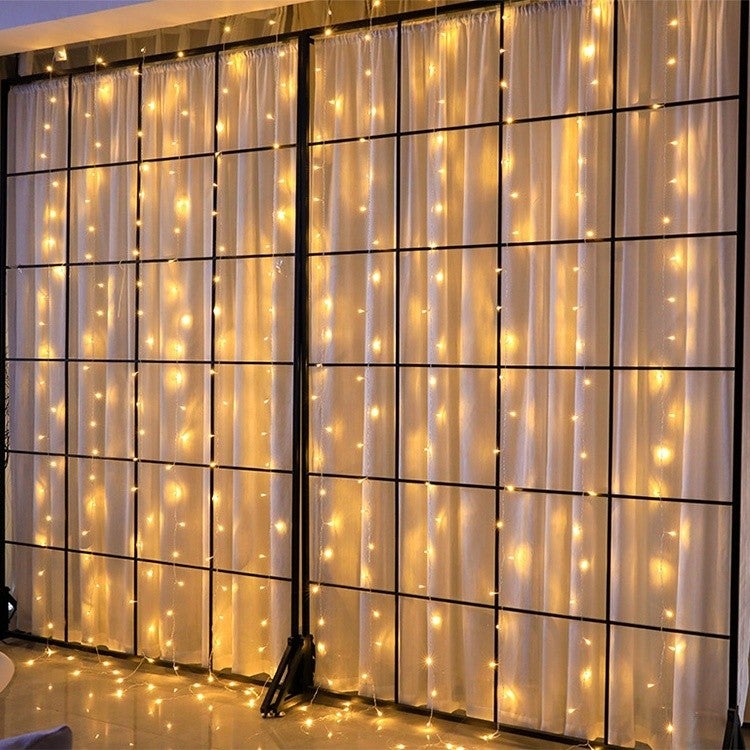 Instalatie Craciun tip perdea Flippy, 2 m x 1 m, 120 LED-uri, alb cald