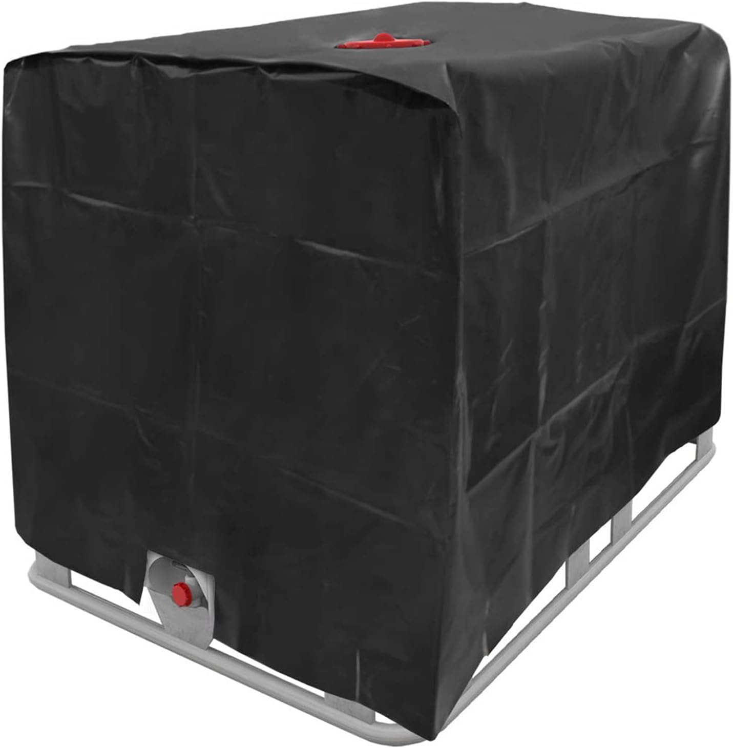 Plandeka na zbiornik na wodę, Pokrywa ochronna na zbiornik IBC 1000L, Pyłoszczelna, odporna na promieniowanie UV i deszcz, 120x100x116cm