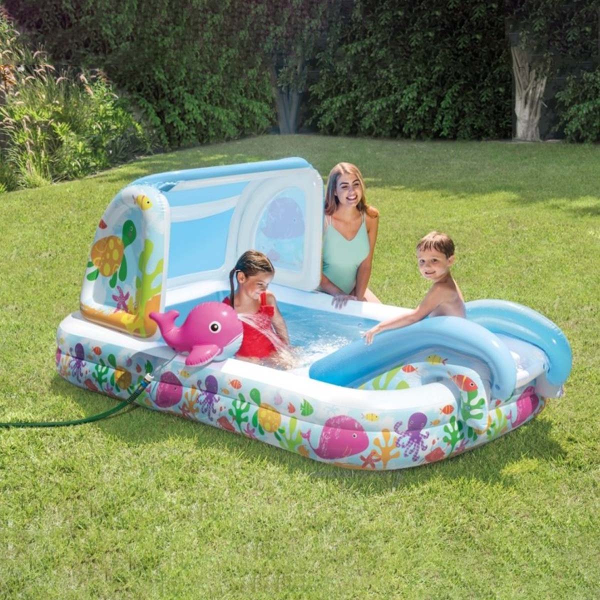 Intex Aire de jeux Baleine rose et amis - 2