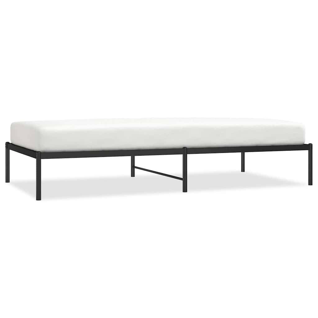 Łóżko Metalowe Czarne Rama Łóżka Ze Stelażem Do Sypialni Pokoju 100x200 cm