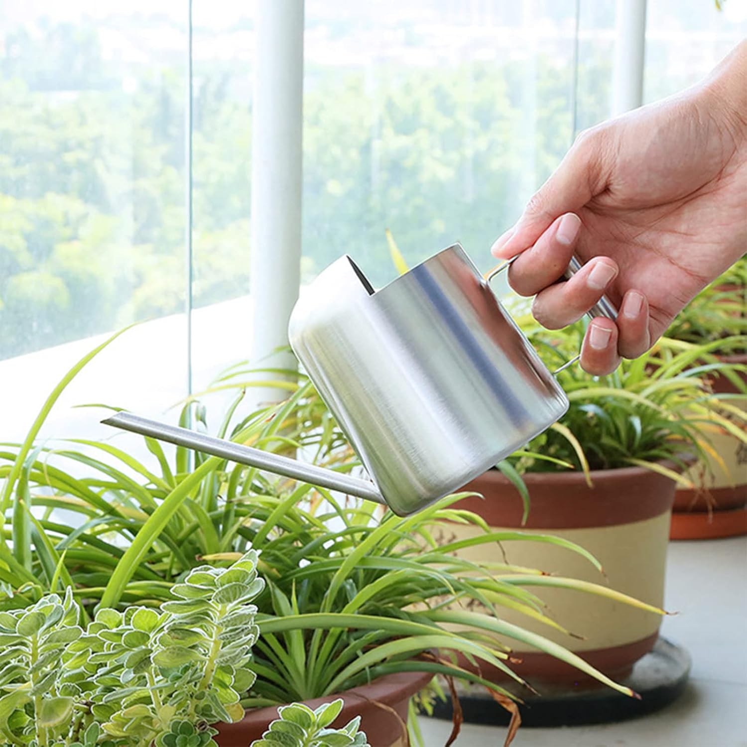 Annaffiatoio In Metallo Con Bocca Lunga 47,5 Cm – Innaffiatoio Per Fiori E Piante, Ideale Per Giardino E Interni