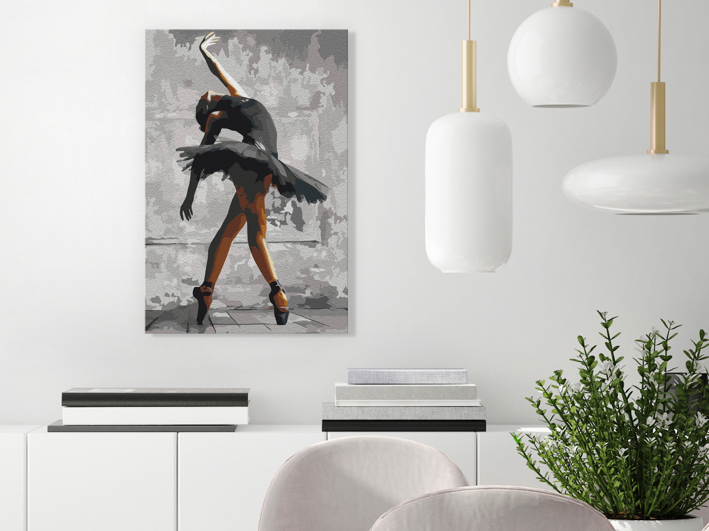 Zuty Pittura con Diamanti Bella Ballerina 40x50 cm - Arte su Telaio