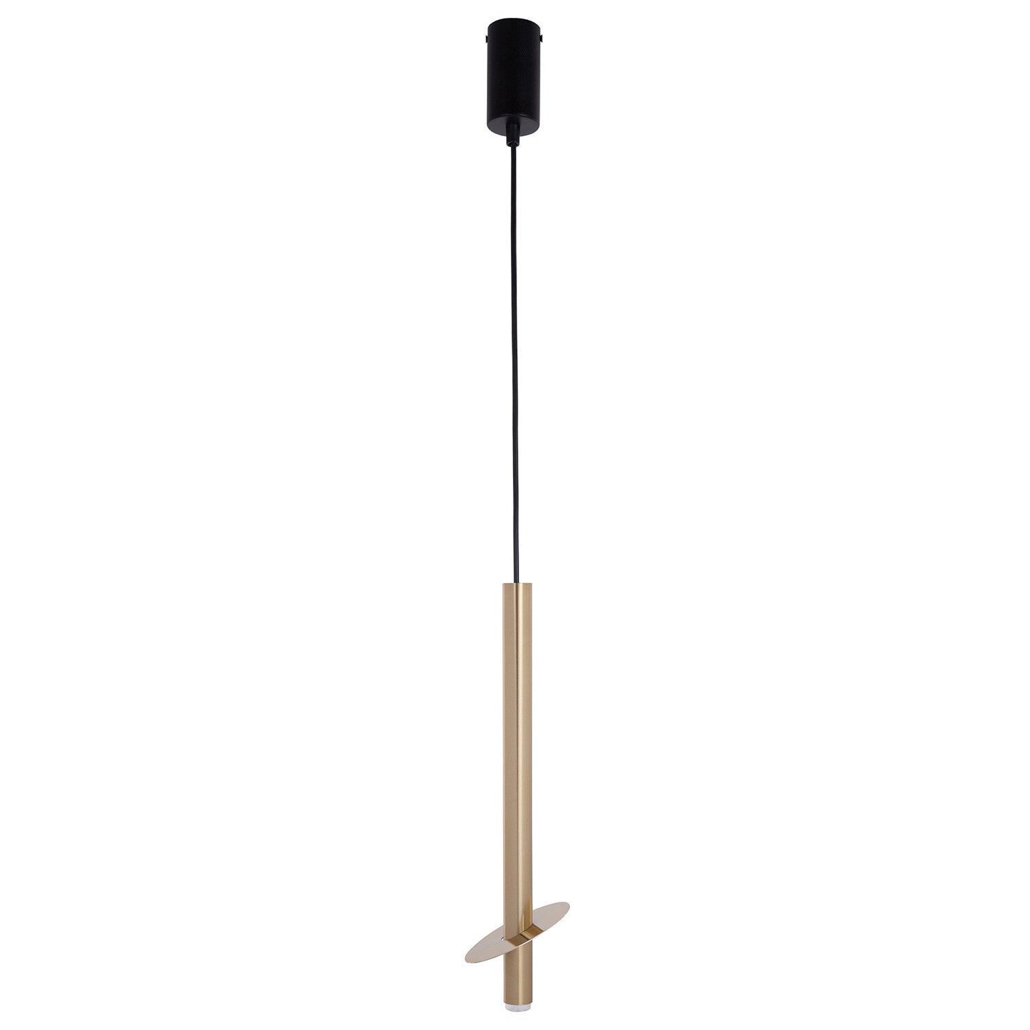 Lampa wisząca Sopel Ring złoto-czarna 1xG9x3W do kuchni wym: 130 x 10 x 10 cm metal SIGMA