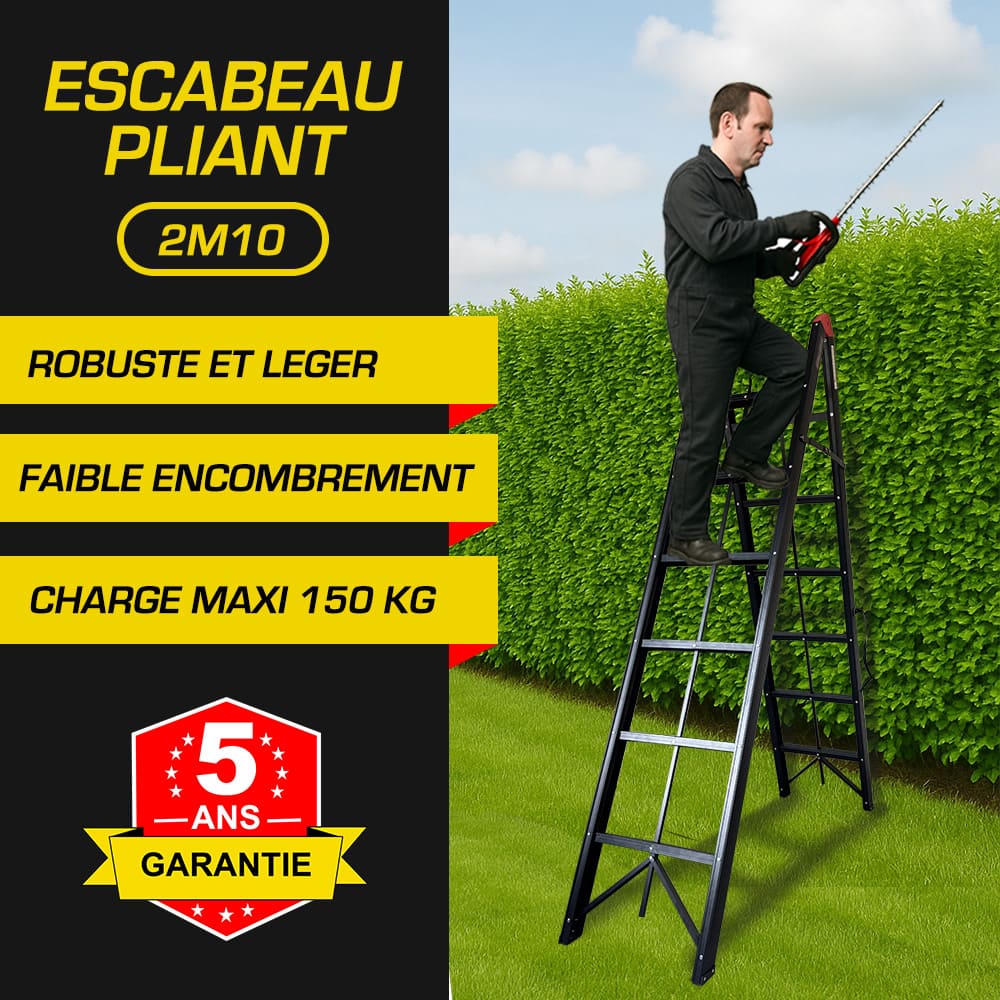 Marchepied Pliable BONTEC 150kg - Marche Antidérapante - Pliable Et Portable - Pour Maison/bureau