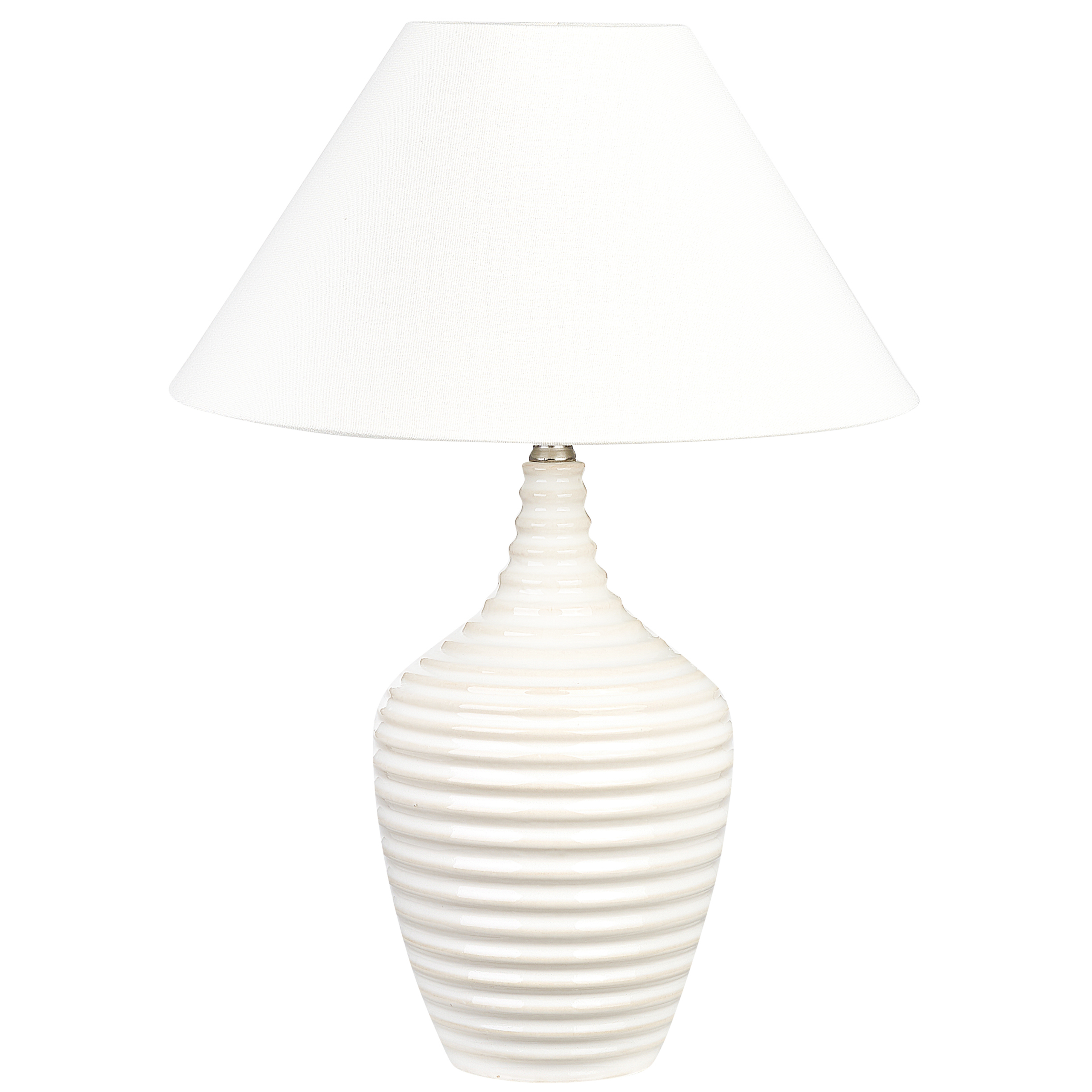 Beliani Lámpara De Mesa Cerámica Celeste/Beige , Leroy Merlin