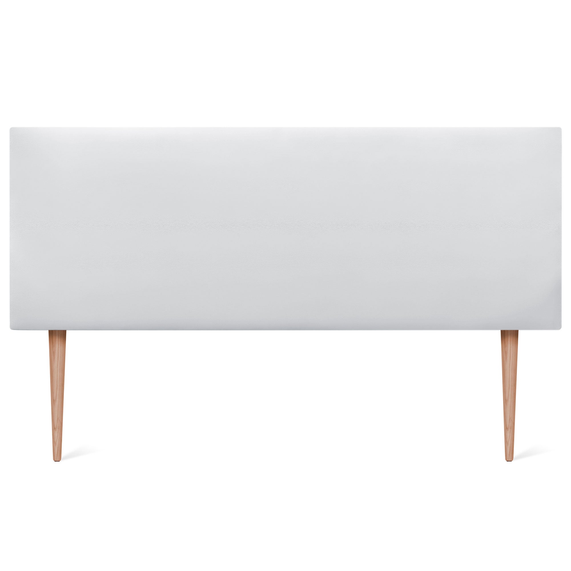 DHOME Cabecero de Polipiel Liso y con Patas cabeceros Cabezal tapizado Cama (Polipiel Blanco, 160cm (Camas 120/135/140)) - 3