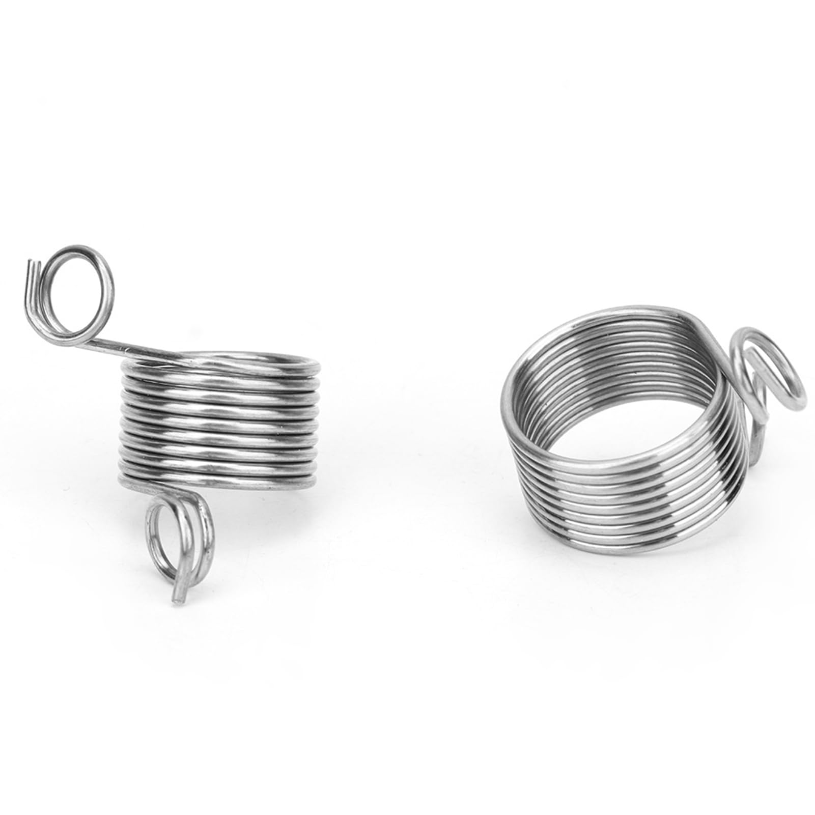 Guide-Fil à Tricoter En Acier Inox - 2 Bagues Doigt Spirale | Accessoire Tricot & Crochet