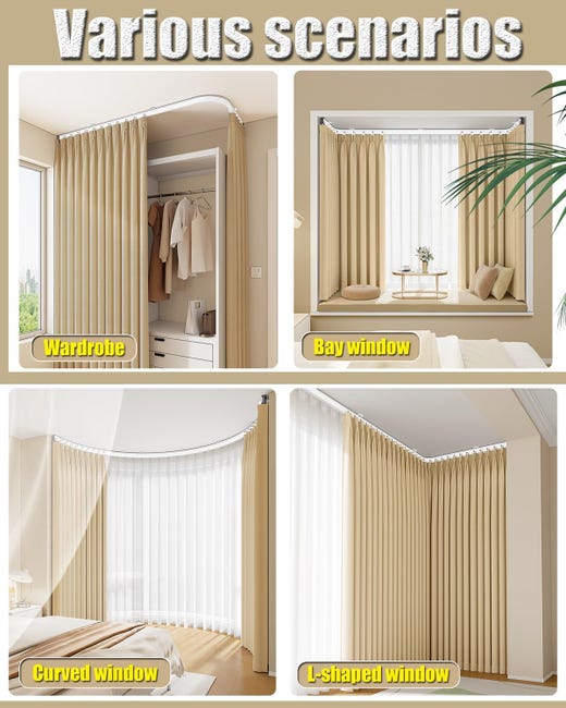 LNNW Binario per Tende Binario flessibile for tenda da doccia blu, sistema di binari for tende pieghevoli for camper, bastone for tende divisorio for montaggio a soffitto per tende, divisorio(4.5m/14 LNNW Binario per Tende Binario flessibile for tenda da doccia blu, sistema di binari for tende pieghevoli for camper, bastone for tende divisorio for montaggio a soffitto per tende, divisorio(4.5m/14