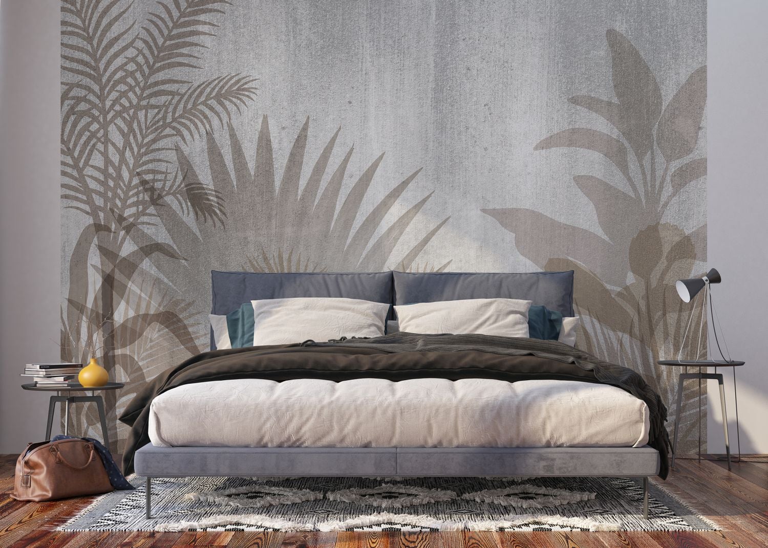 Fotomurale piante tropicali grigio e beige - 360 x 254 cm - Sanders & Sanders - 4