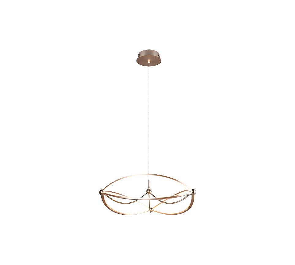 Lampa wisząca Charivari złoto-biała LED 42W 3000K 5100lm wym: 150 x 62 x 62 cm metal Trio