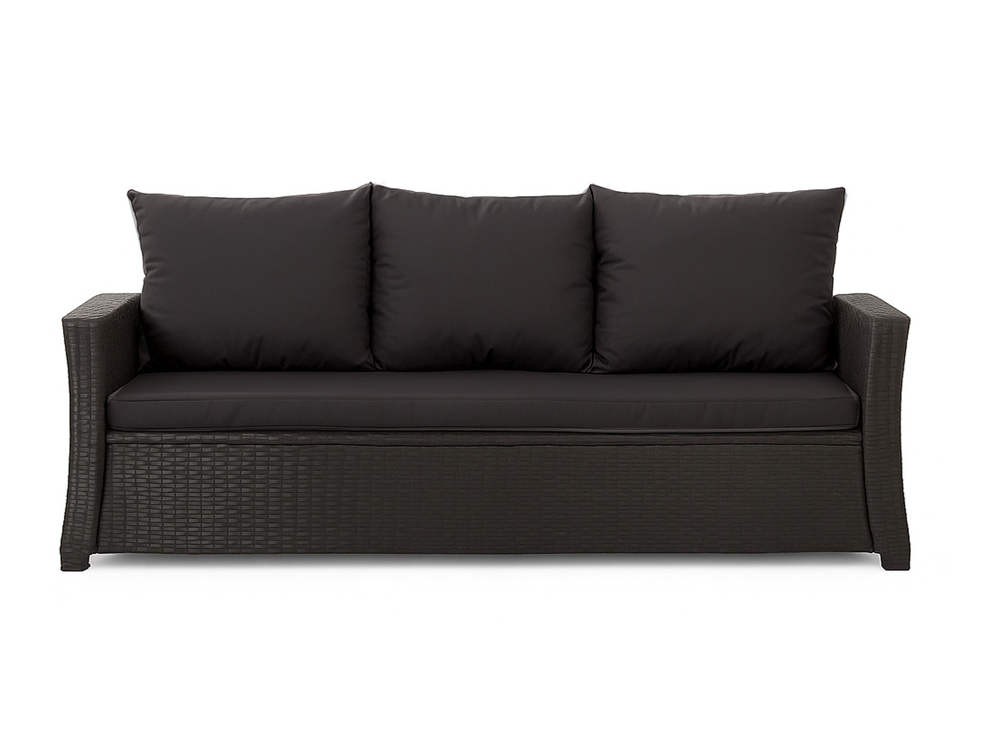 Poduszka ogrodowa na sofę rattanową 160x60x50cm poduszka na meble rattanowe czarna, poduszka na balkon taras, poduszki na meble ogrodowe