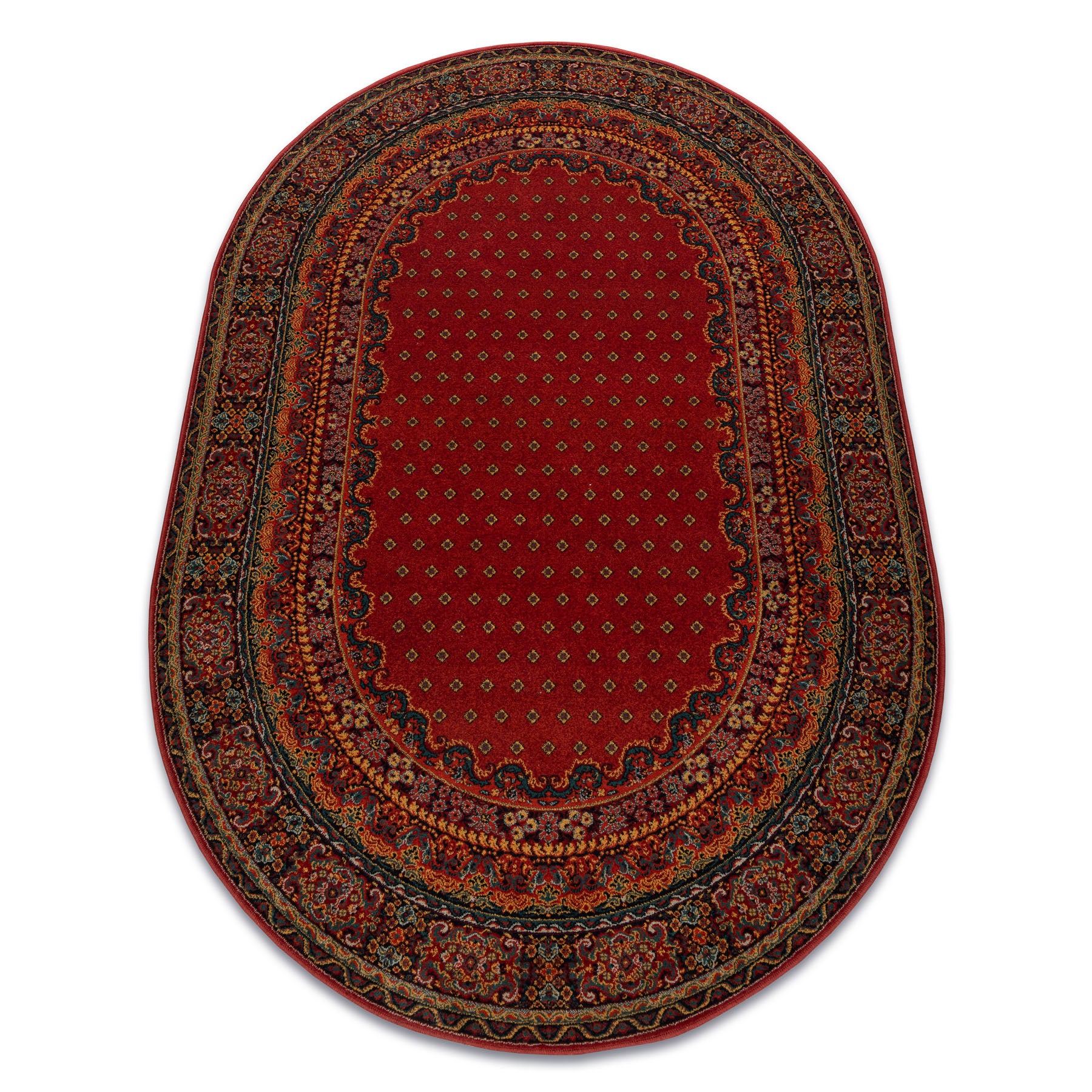 Dywan wełniany POLONIA owal BARON burgund 200x300 cm