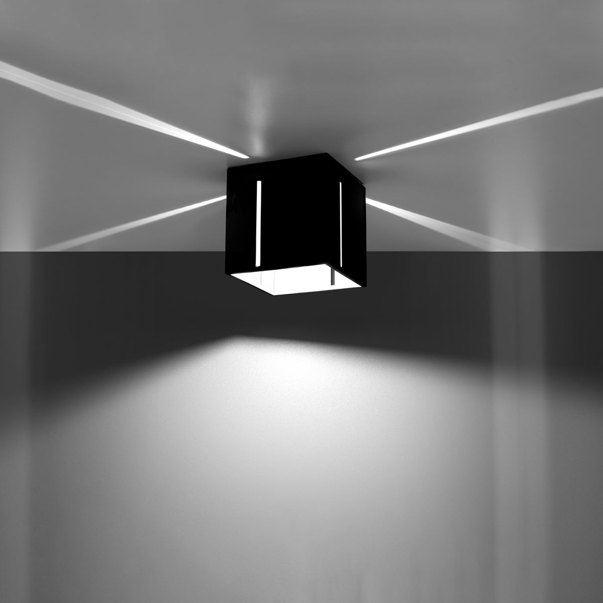 Plafon LUMINARA czarny LED 3000K - 10x10x10cm Sollux
