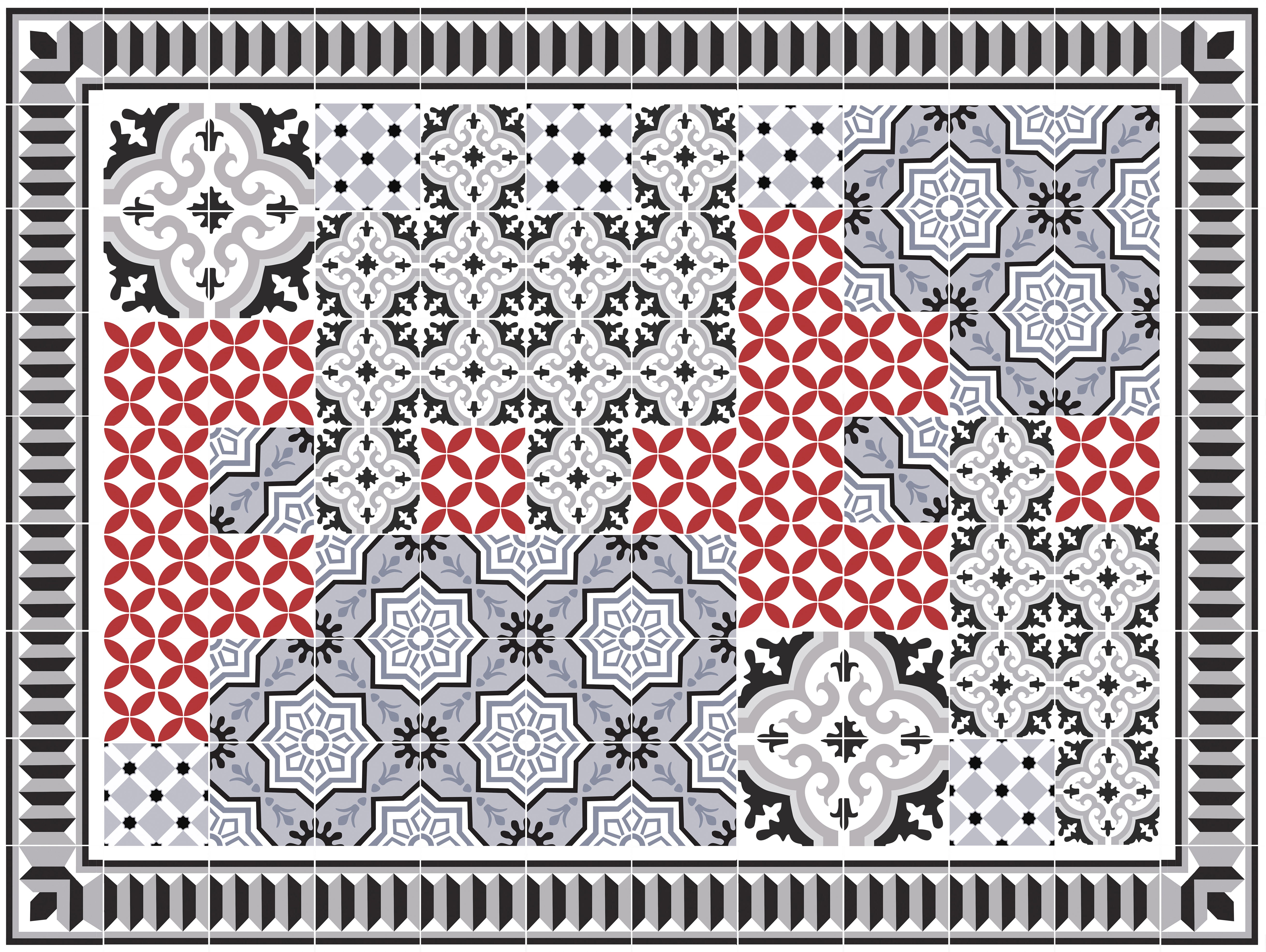 Dywan winylowy Scarlett 100x133 cm - antypoślizgowy PVC, winylowy do kuchni lub salonu, zmywalny, wodoodporny, wodoodporny styl