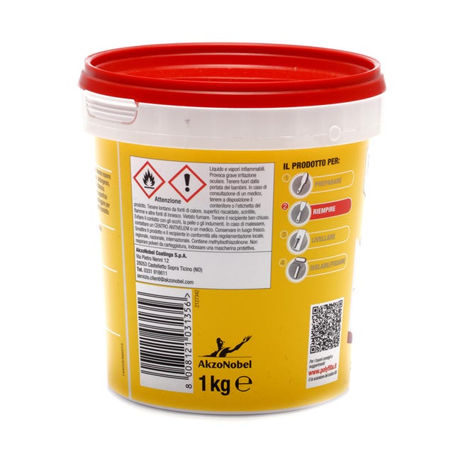 Aguaplast Rapid Fill Stucco In Pasta 1kg | Riparazione Muri Effetto Intonaco | Essicazione Rapida - Grigio - Foto 6