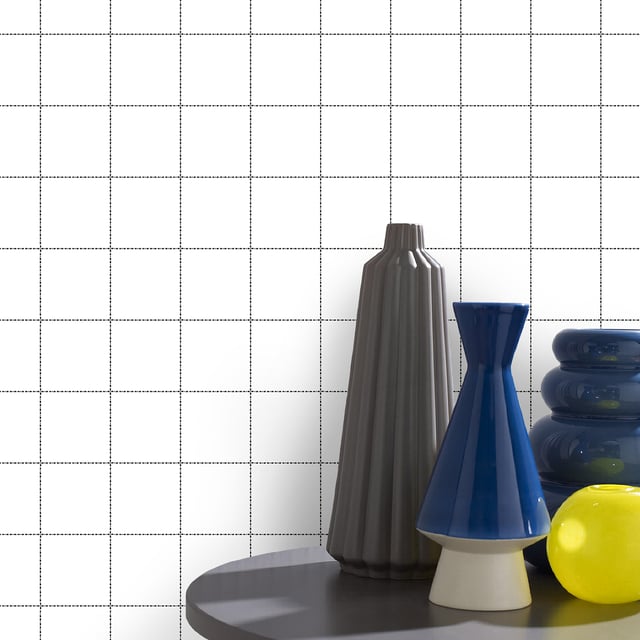 Papier peint intissé Karo 1005 x 52cm Blanc