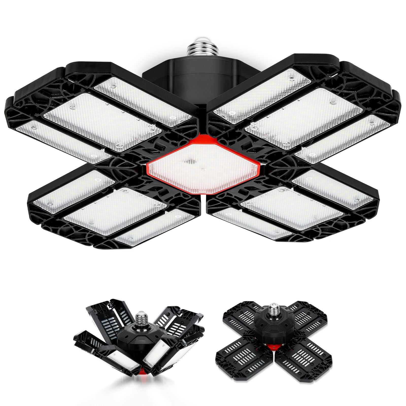 Lumière De Garage LED 5000 Lumens 6500K Lumière Du Jour 50W, Trois