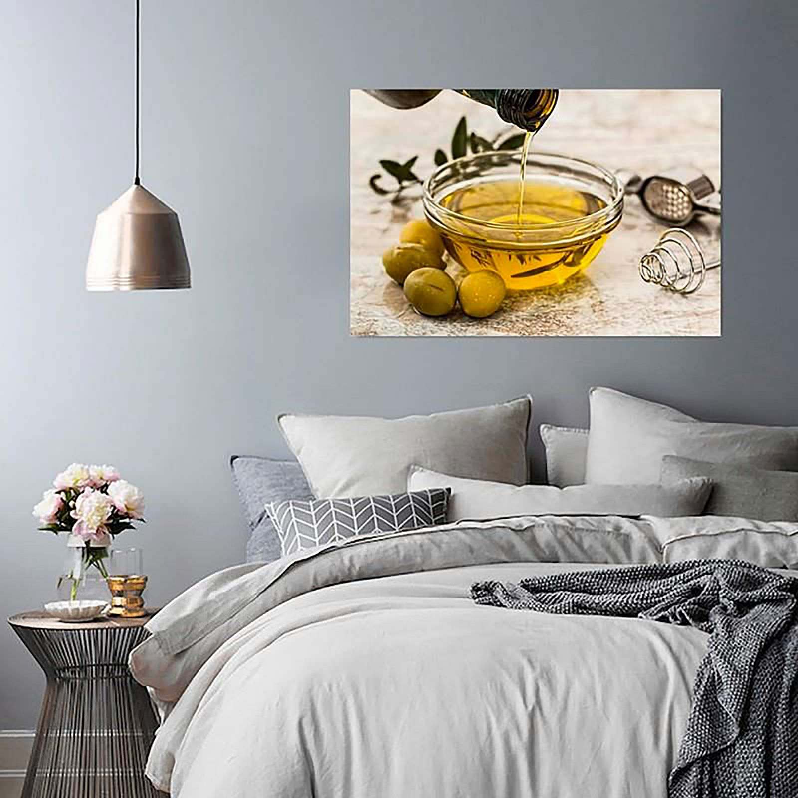 Tableau bois l'huile d'olive et les olives - 120 x 80 cm - 3