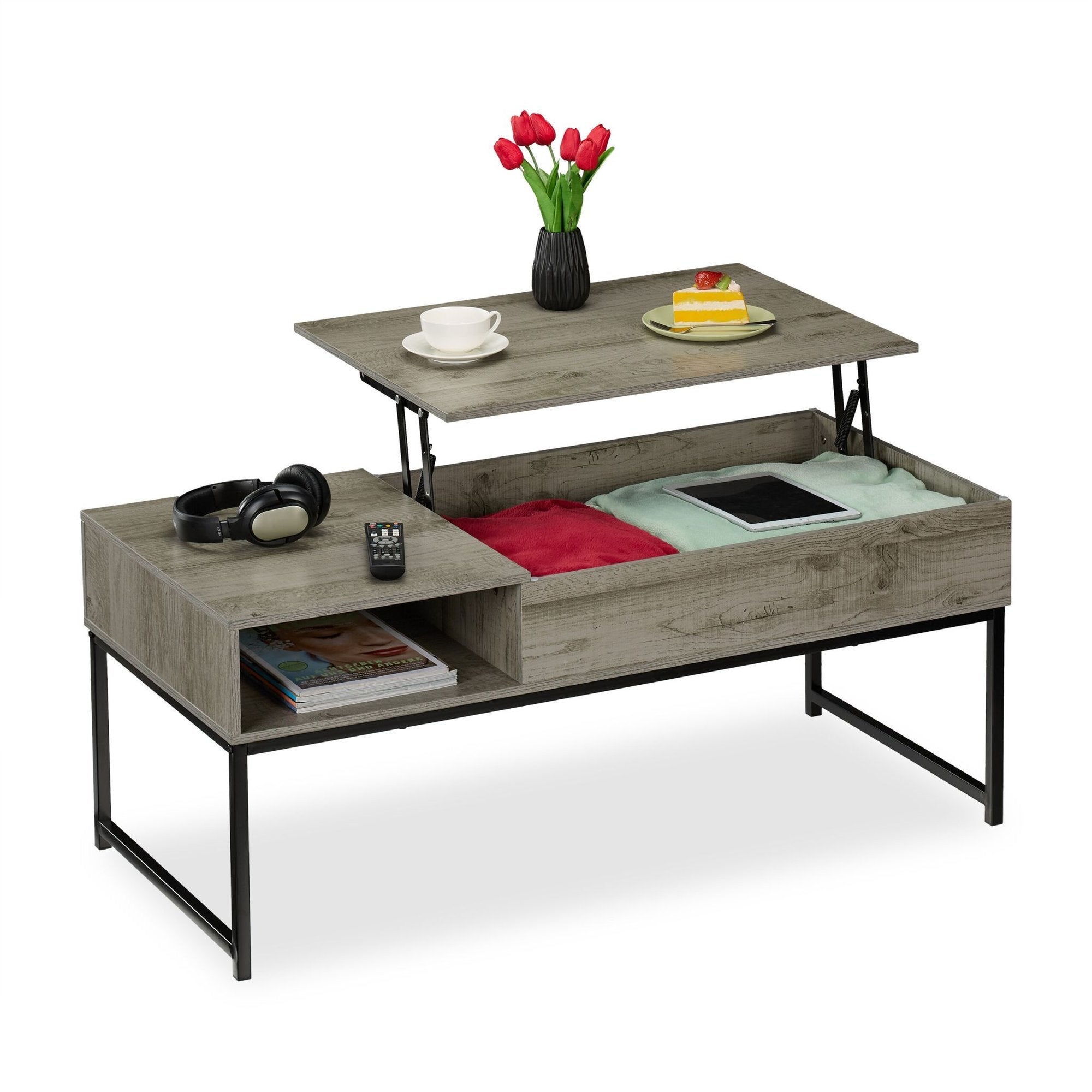 Northio Mesa De Centro Plegable Negro/Blanco , Leroy Merlin