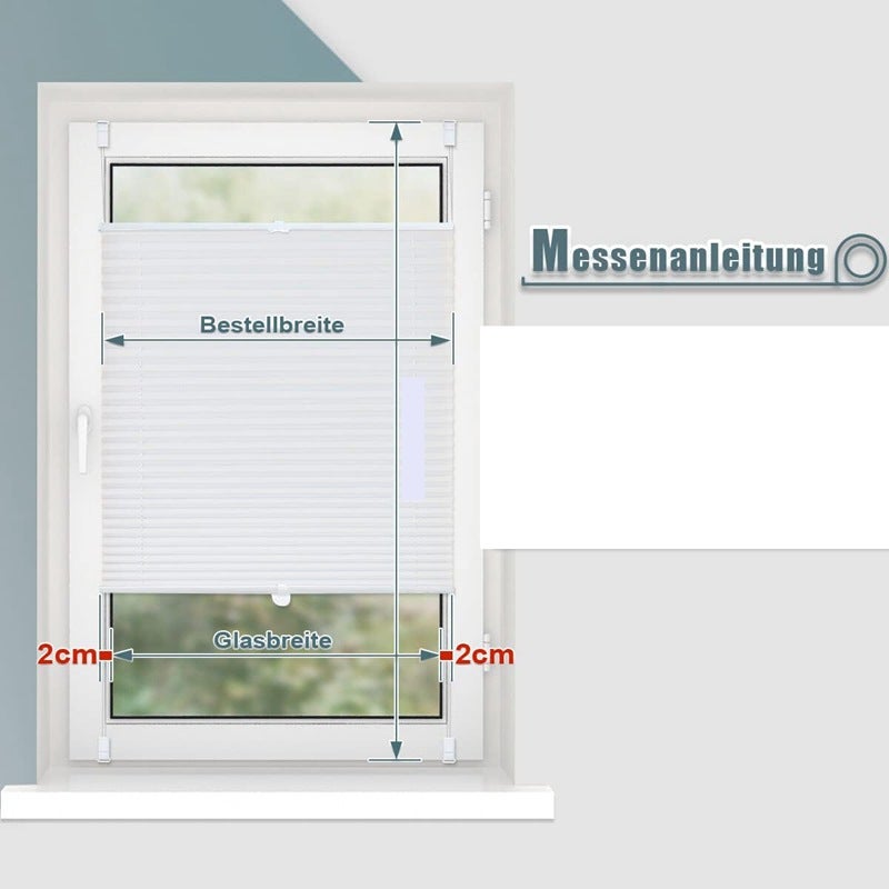 Store plissé sans perçage 45 x 120cm, blanc, stores pour les portes et les fenêtres, opaque, protection de la vie privée, protection solaire, store - 4