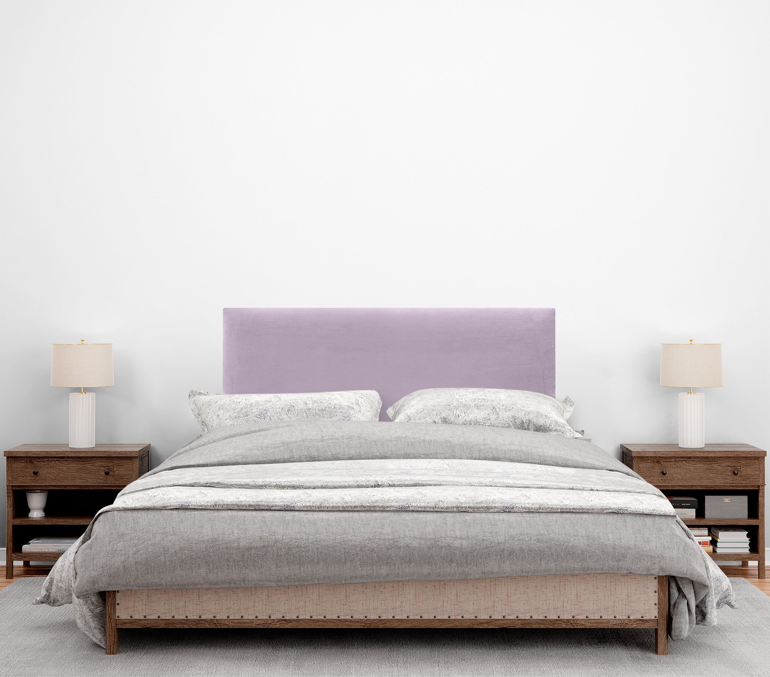 DHOME Testiera in Velluto Liscio Camera da letto Imbottita con Testiera Imbottita Moderna di Fascia Alta (Salmone, 95x50cm) - 4