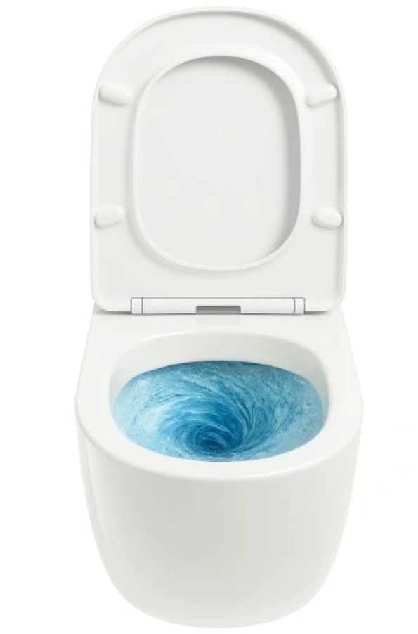Miska WC wisząca Rimless Tornado 49 cm z deską Slim – MERSAN