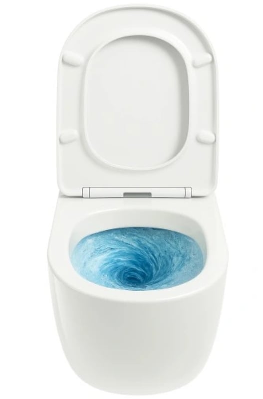 Miska WC wisząca Rimless Tornado 49 cm z deską Slim – MERSAN