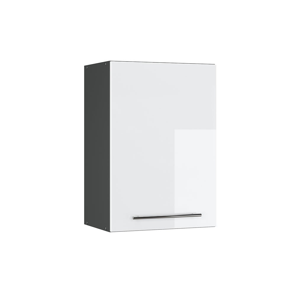 Vicco Armoire Suspendue R-Line, Blanc Haute Brillance, 57cm Armoire Dangle Suspendue Avec Porte 93211210