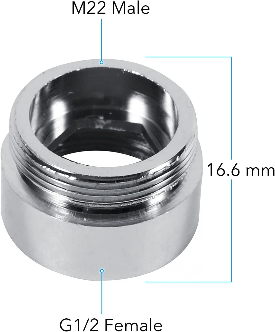 Zawór przełączający 3-drożny do kranu G1/2 i adaptera kranu M22 x M24 - Zawór przełączający głowicę prysznicową G1/2 i adapter - 3