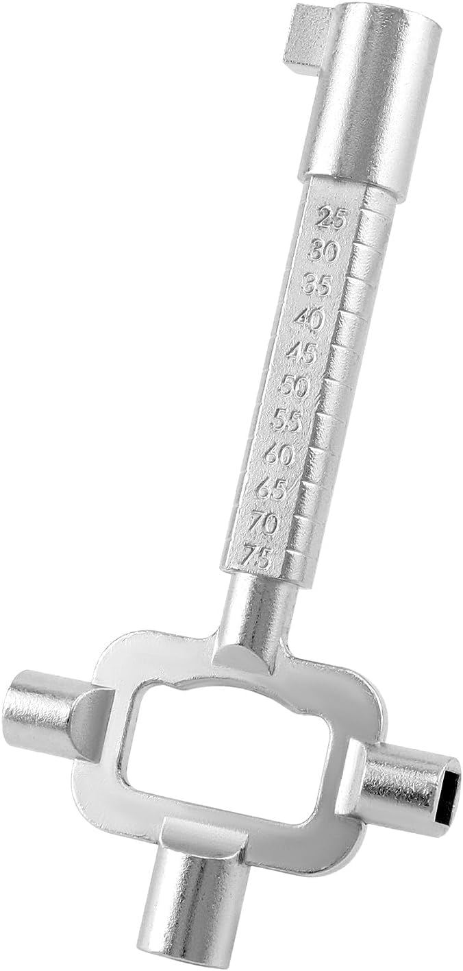 Clé De Chantier Universelle Avec Jauge De Cylindre – Alliage De Zinc Nickelé, Outil Multi-fonctions