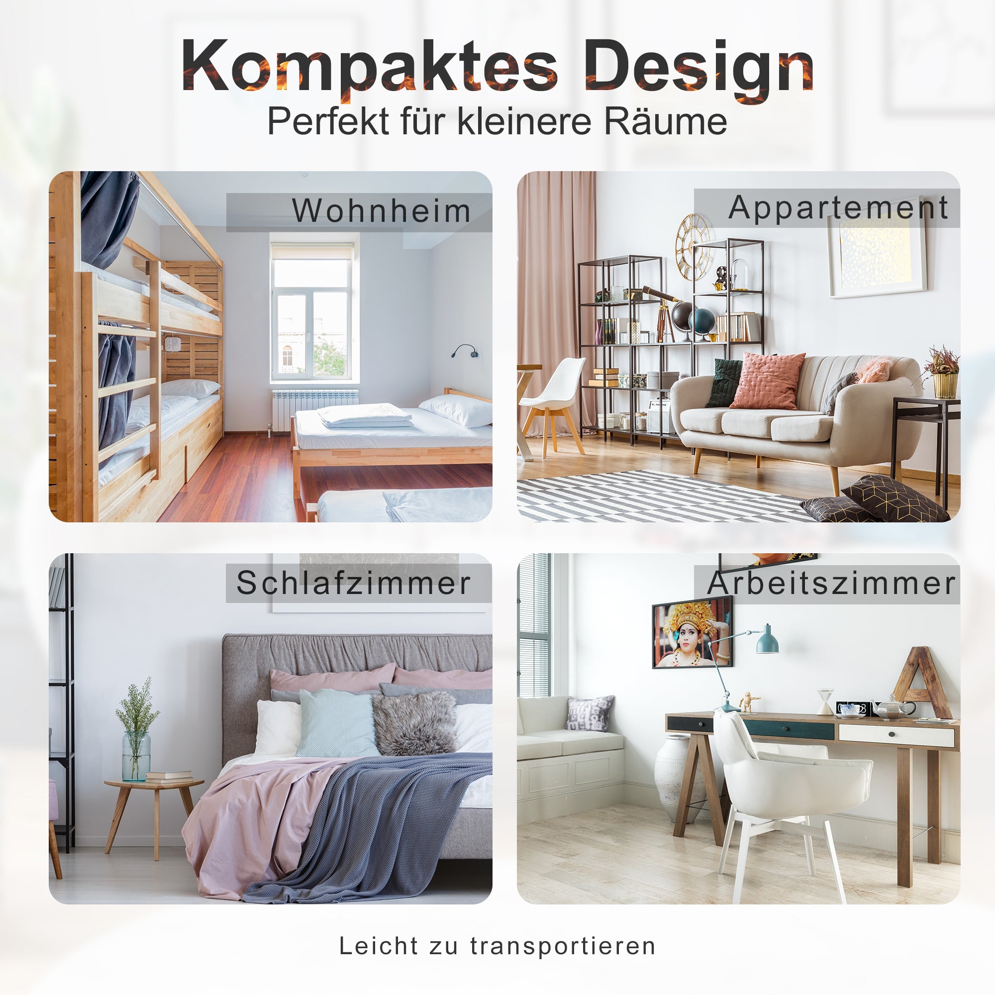 Cheminée électrique poêle électrique cheminée sur pied avec effet flamme 6001200W métal noir 34x17x31 cm pour des soirées cosy - 5