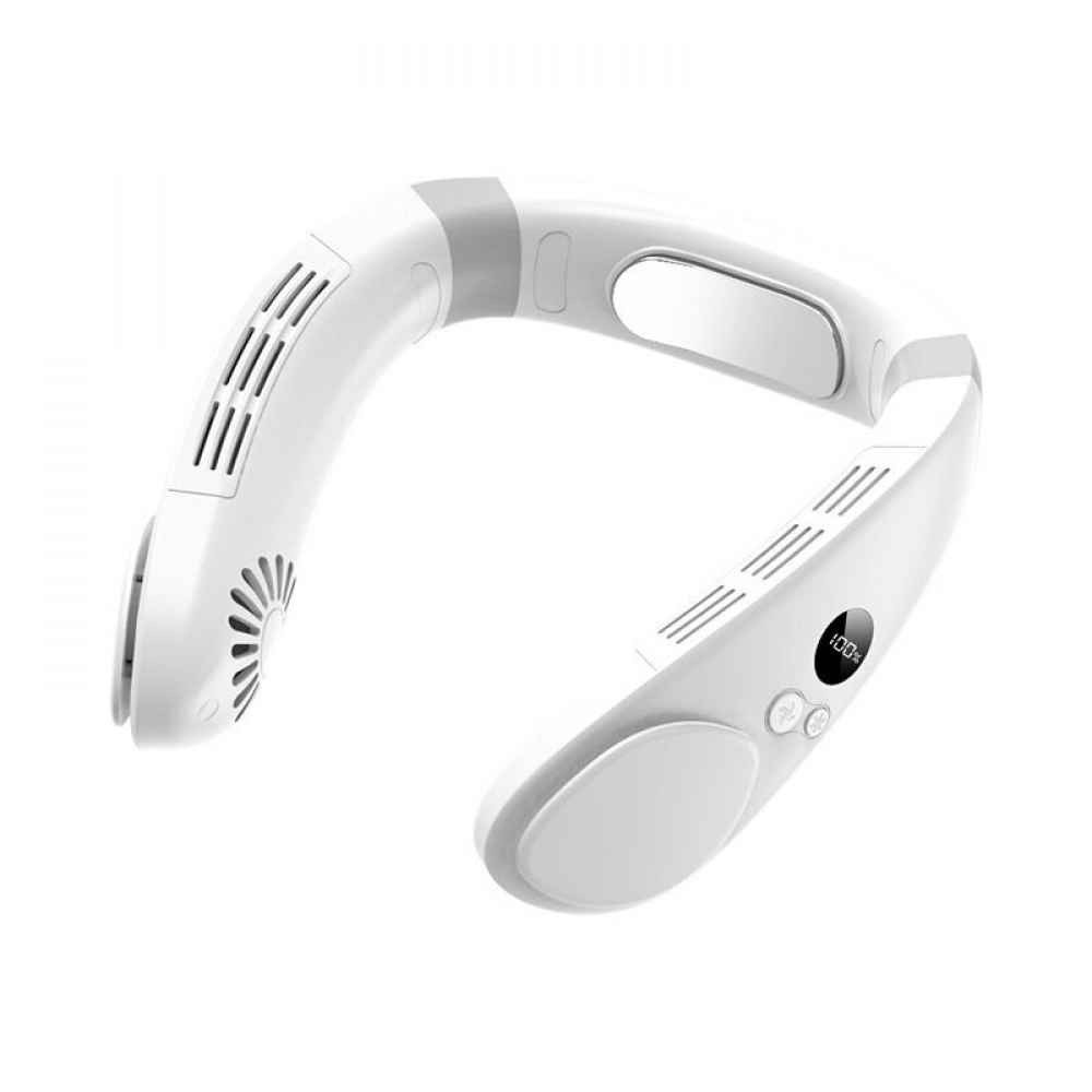 Cichy wentylator na szyję, przenośny wentylator na szyję, bez użycia rąk, ładowany przez USB, zasilany 4000 mAh