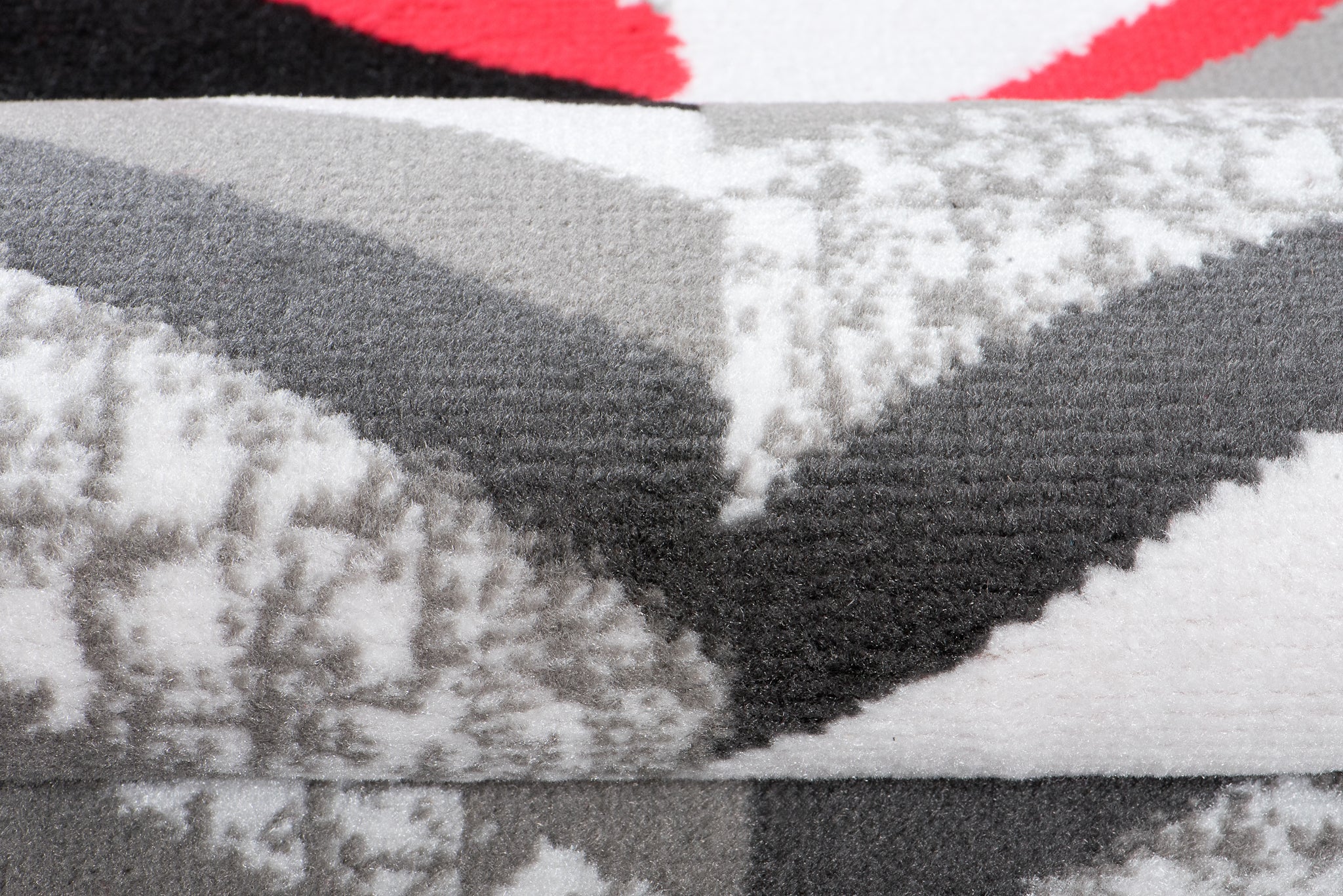 TAPISO Maya Tappeto Passatoia Corridoio Moderno Rosso Grigio Nero Graffi Sottile 100 x 450 cm - 4