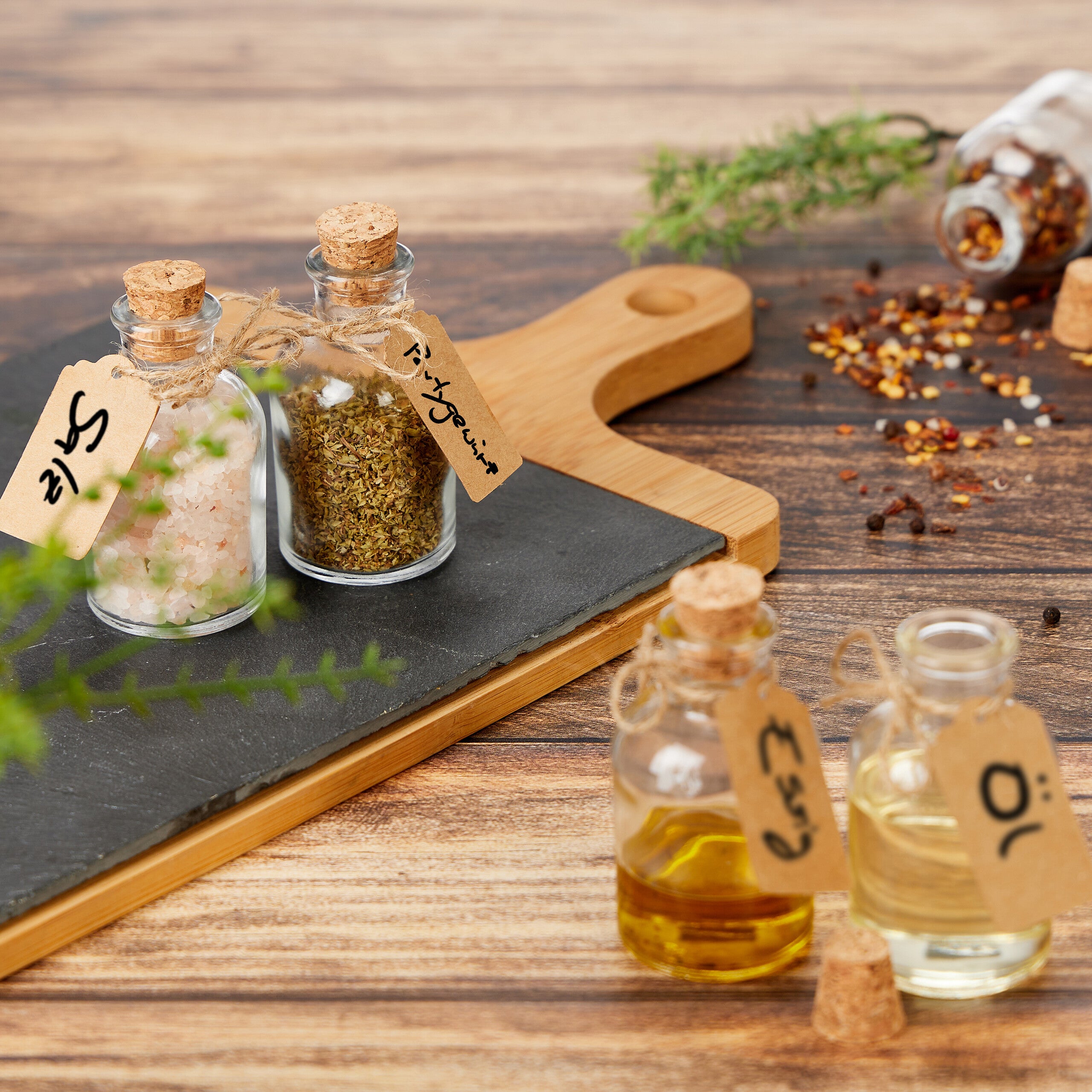 36 Mini Bouteilles En Verre 10ml Avec Bouchons Liège - Pour Huiles, Épices, DIY, Décoration