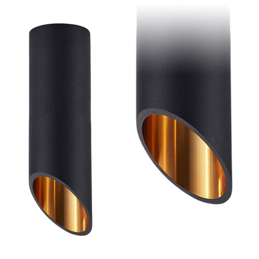 Lampa Sufitowa Toolight App571-1C Czarny Złoty 20Cm