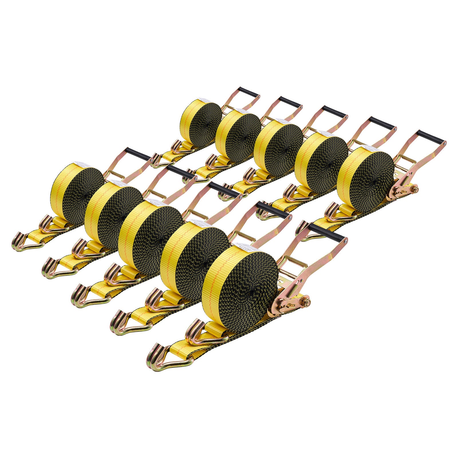 Pasy transportowe 2"x30 ft zestaw 10 haki J 3333 lbs do ciężarówek