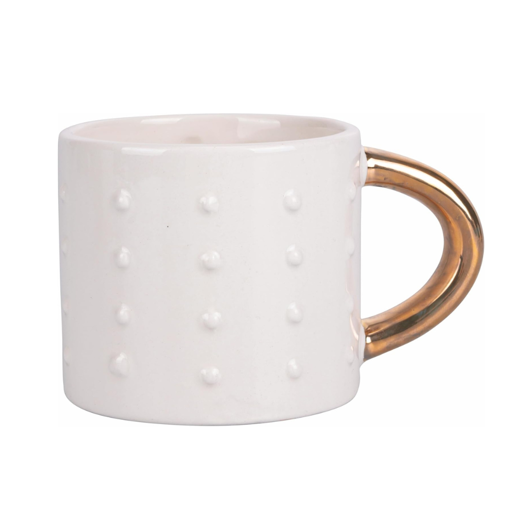Tazza Natalizia Puckator In Grès Porcellanato – Albero Di Natale Verde E Bianco – 400 Ml, Microonde E Lavastoviglie