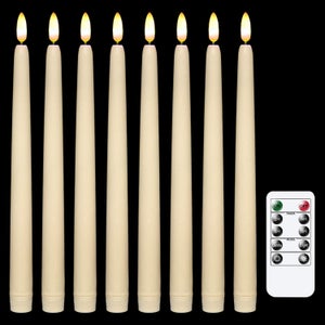 Lot De 10 Bougies Flottantes LED à Piles - Effet Flamme Vacillante - Télécommande Incluse - Pour Mariage, Noël, Décoration D'Ambiance