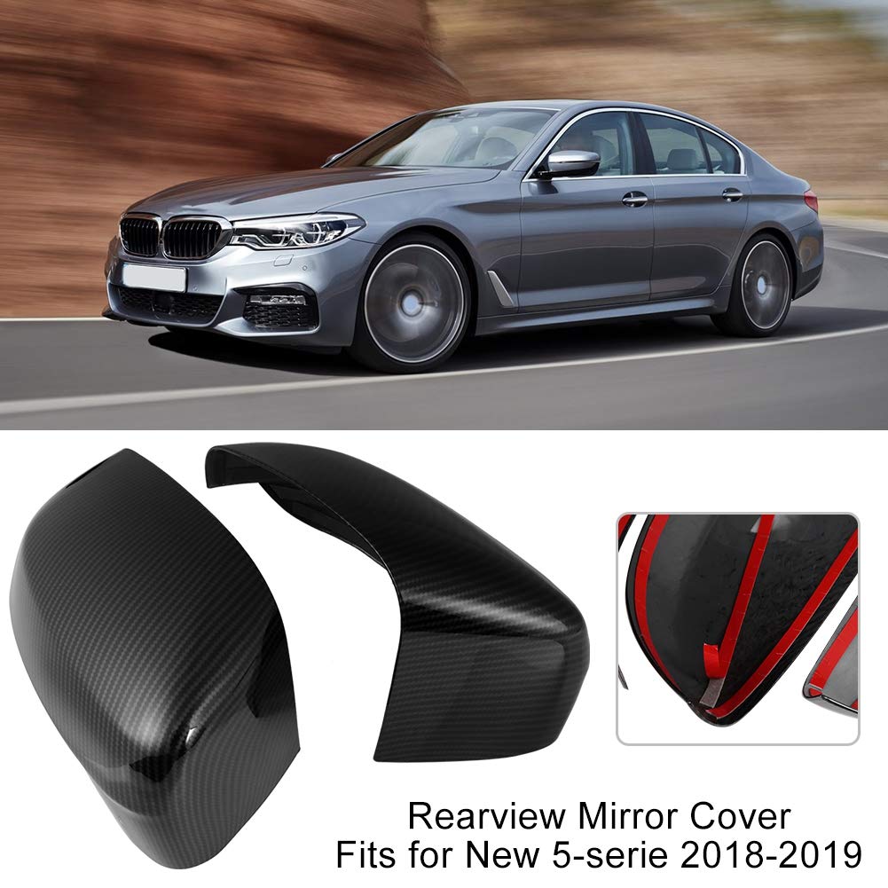 pezzi ABS vera fibra di carbonio modello specchietto retrovisore copertura trim tappo adatto per nuova serie 5 2018-201 - 8