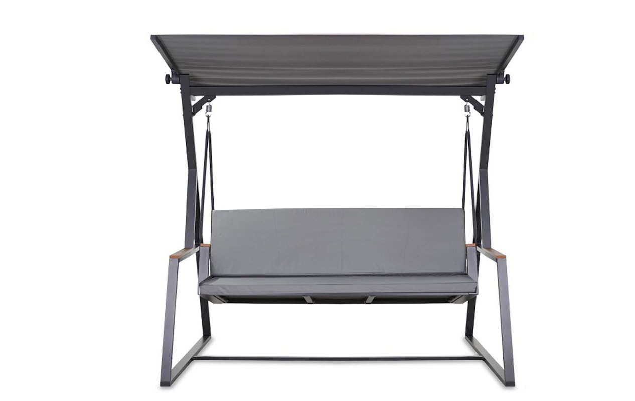 Poduszka ogrodowa na huśtawkę 120x50x50cm poduszka na meble ogrodowe jasna szara, poduszka na balkon taras, poducha ogrodowa na ławkę